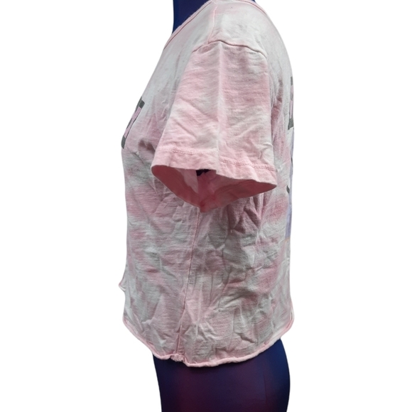 American Eagle Pink Floyd Tie Dye Crop Tee Shirt 1987 World Tour Size XS Women's - Picture 3 of 7